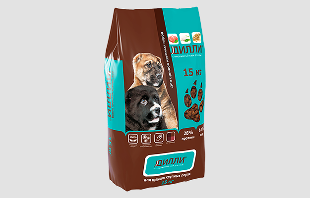 Food for puppies of large breeds 