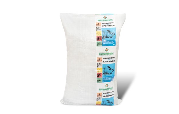 Combined feed for rabbits and fur-bearing animals